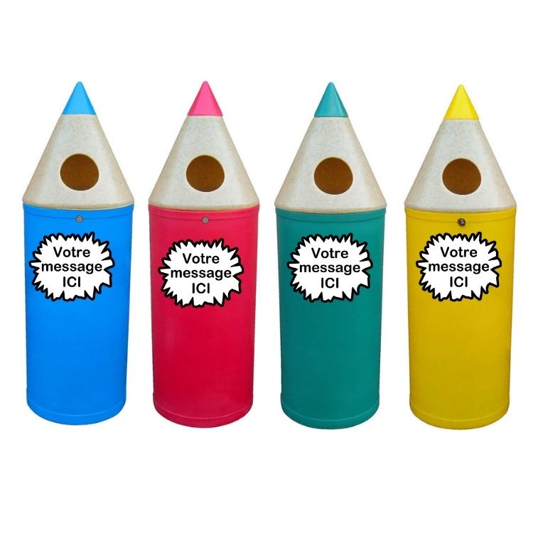 Poubelles enfants Crayons