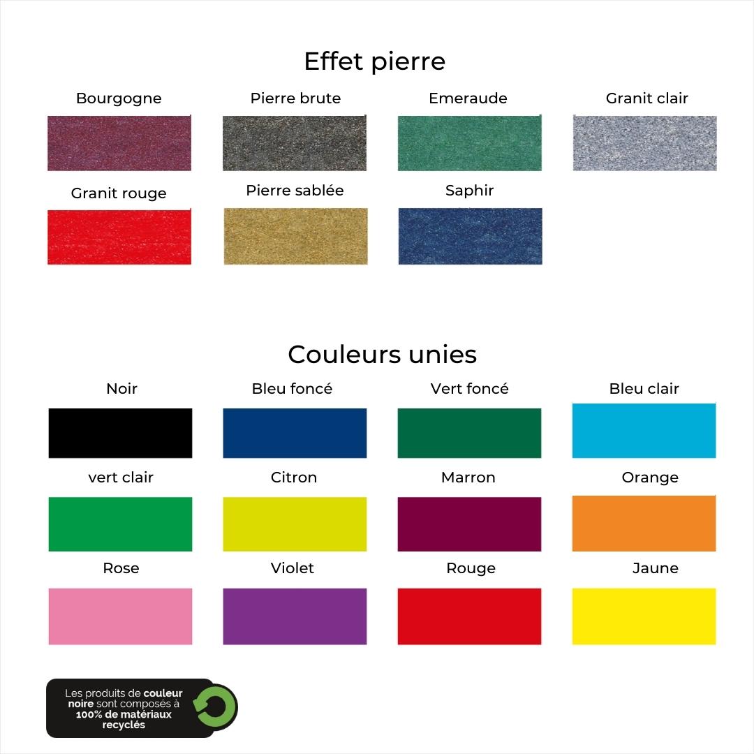 Palette de couleurs mobilier plastique