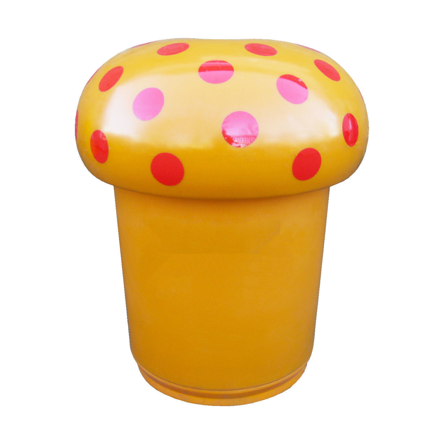 Poubelle enfant champignon orange