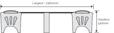 Banc modulable dimensions