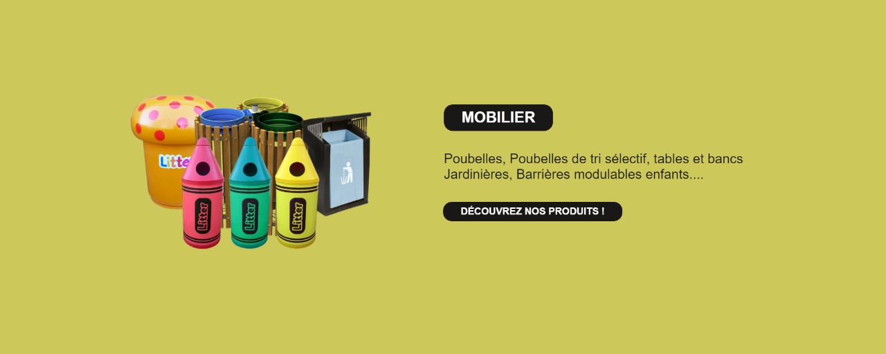 Gamme de mobilier en plastique recyclé et recyclable