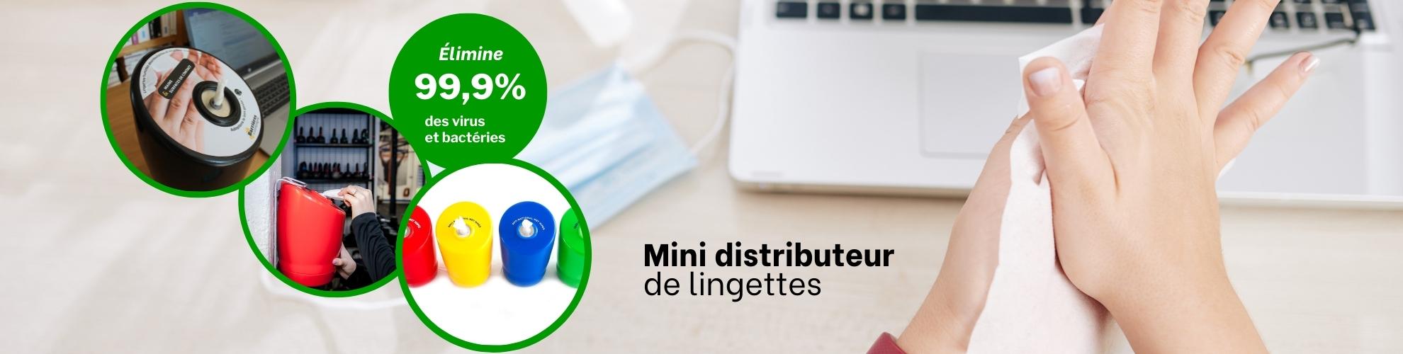 Distributeur mural de lingettes désinfectantes