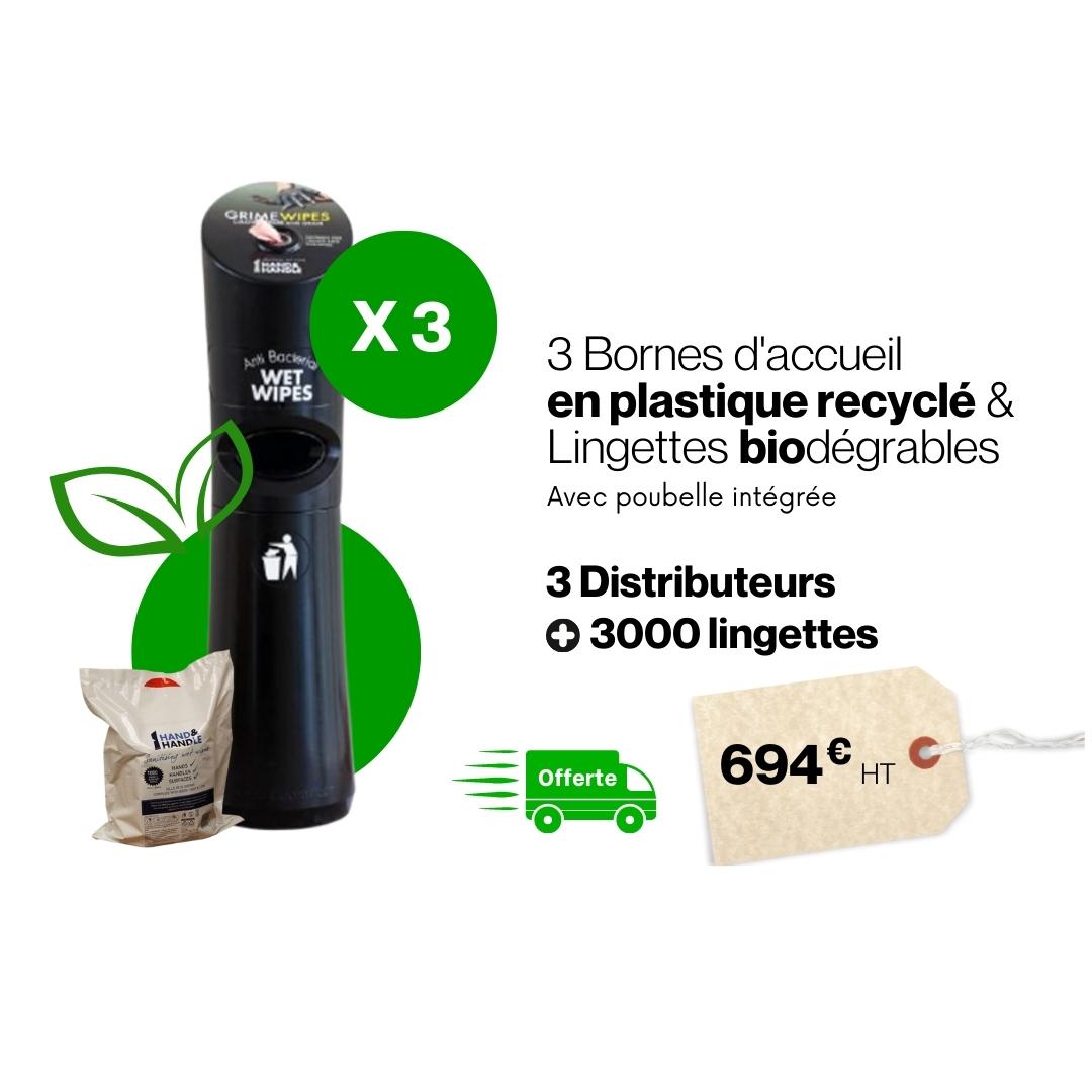 Offre 3 distributeurs plastique recycle